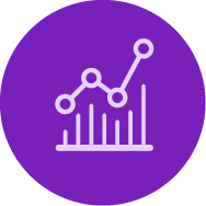 Icon of graph and line chart